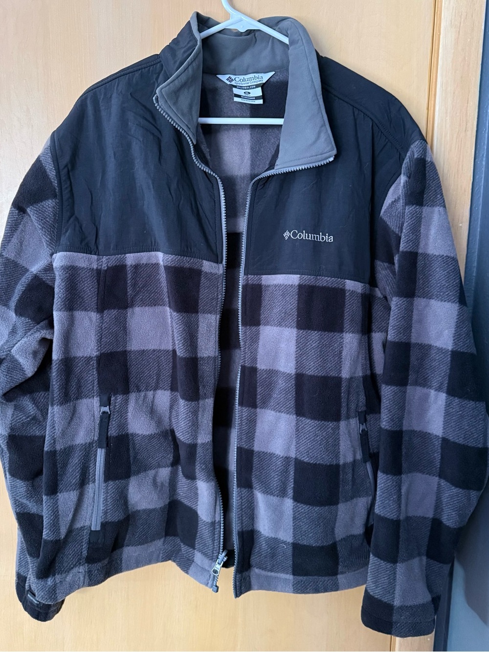 Columbia men’s interchange tan, Black & Gray with Buffalo Plaid inner fleece